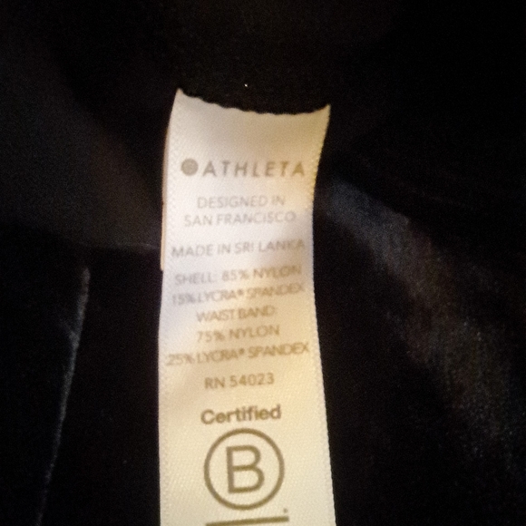 Athleta Elation Ultra High Rise Tight In Black Velvet Sz XL Tall - Picture 10 of 11